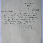 C.L.R. James returns mis-sent letter to William Gillies